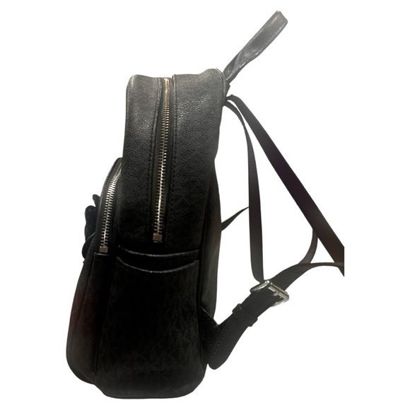 Michael Kors Black Backpack with Silver Floral Details - Picture 5 of 10